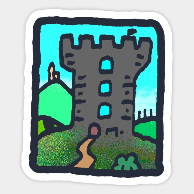 Tower - Fairytale Comic Medieval Fantasy Sticker by Nikokosmos